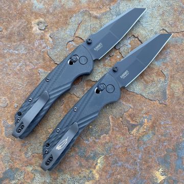 Hogue Deka Black G10 Black Wharncliffe 20CV Blade Folding Knife